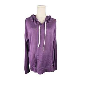 Make + Model Women's Purple Lightweight Long Sleeve Pullover Hoodie Sz. S